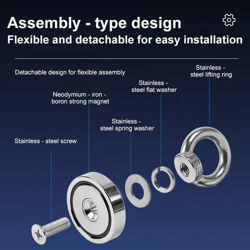Fishing Magnet 100 LBS Pulling Force Heavy Duty Rare Earth Magnet