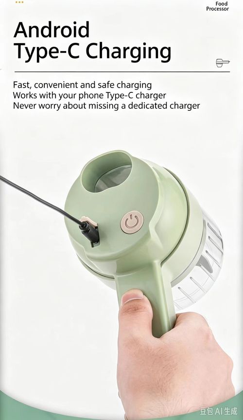 Compact, handheld, electric multifunctional food processor for home use