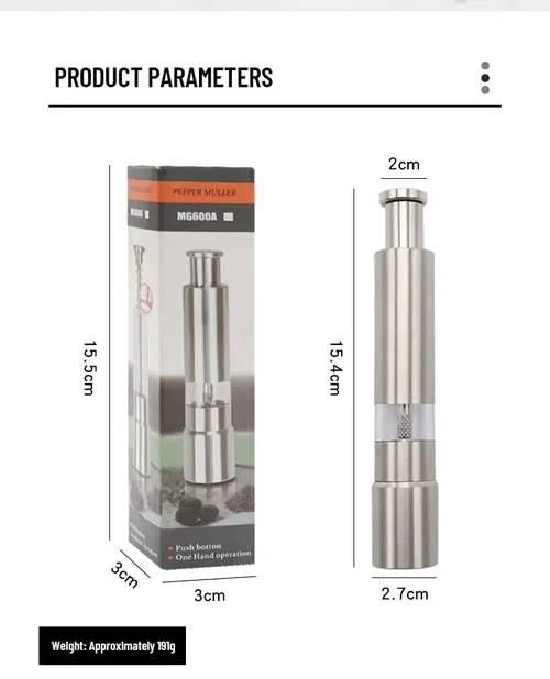 🔥Stainless Steel Salt And Pepper Grinder