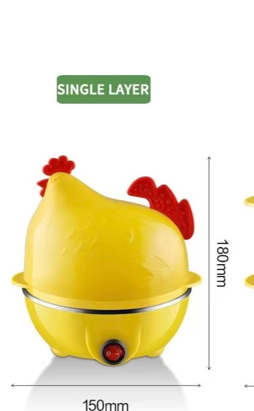 🐔 7-Egg Electric Steamer – Cook 7 at Once, Auto Shut‑Off & Cute Chicken Design