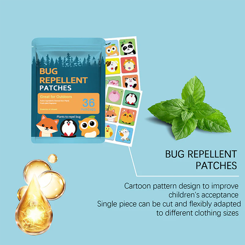 Gentle Waterproof & Sweatproof Mosquito Repellent Patches with Cute Designs