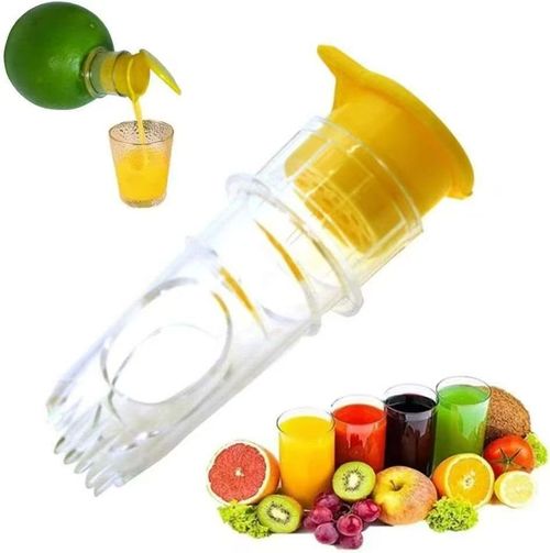 2-Pack Lemon Juicer – Plastic Lime Juicer – Compact Citrus Press with Lid – For Extracting Lime Juice for Cocktails and Drinks