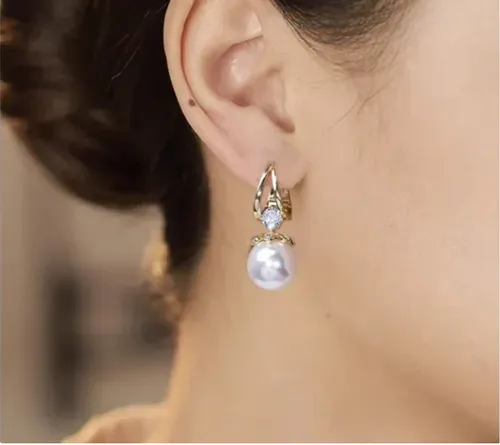 Sparkly Huggie Dangle Earrings