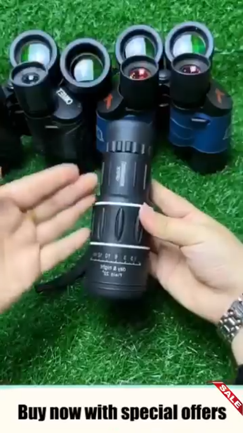 Portable monocular telescope with high magnification