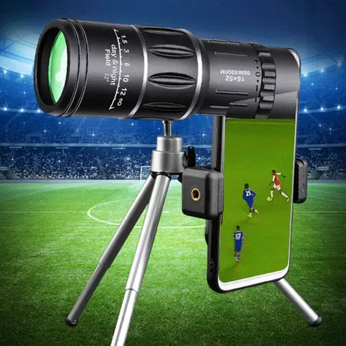 Portable monocular telescope with high magnification