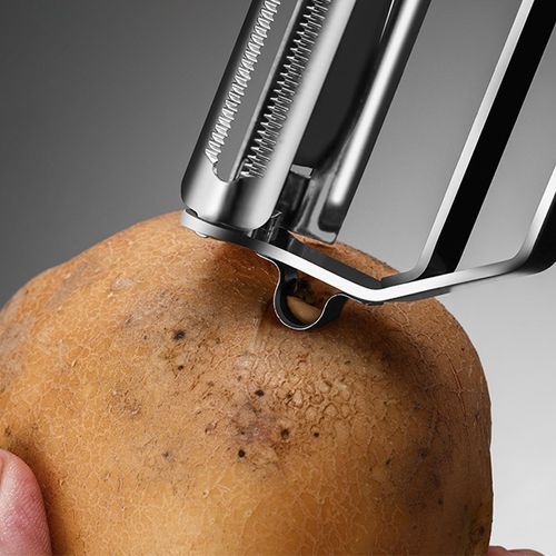 Multifunctional vegetable peeler made of stainless steel