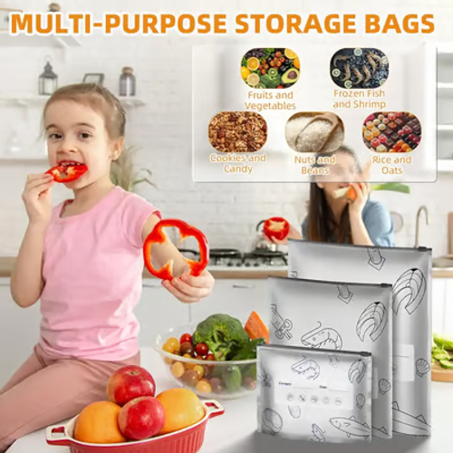 🛍️ Reusable Aluminum Foil Storage Bags – Durable, Leakproof & Reusable for Everyday Use 🌿