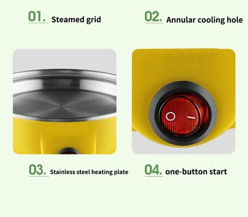 🐔 7-Egg Electric Steamer – Cook 7 at Once, Auto Shut‑Off & Cute Chicken Design