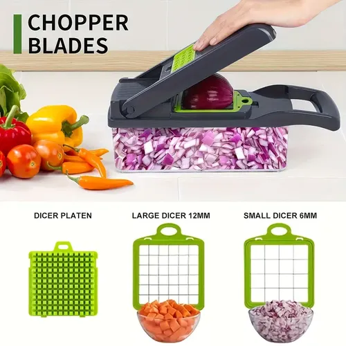 16 In 1 Vegetable Fruit Chopper Cutter Food Onion Veggie Dicer Slicer Kitchen