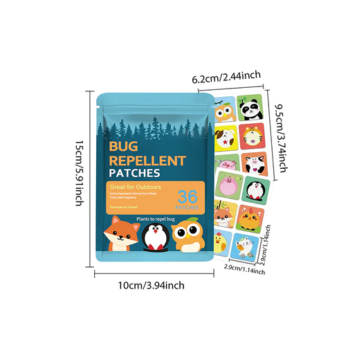 Gentle Waterproof & Sweatproof Mosquito Repellent Patches with Cute Designs