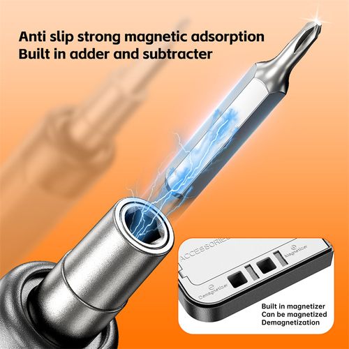 46 in 1 Mini Precision Electric Screwdriver, Rechargeable Large Torque Silent Cordless Screwdriver Set, Durable Long Battery Life Handheld Power Screwdriver Kit for Home Electronics Repair