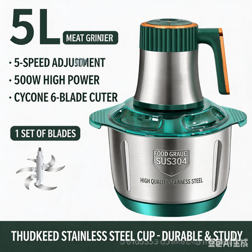 Stainless Steel Meat Grinder Vegetable Chopper High Power Food Processor