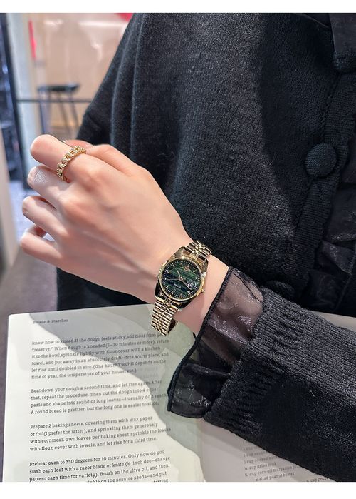 Ladies Quartz Watch, Stainless Steel Strap Waterproof Fashion Luxury Wristwatch, Rhinestone Scale Popular Women Wrist Watch