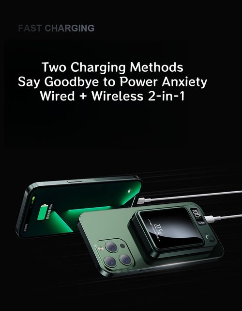 Magnetic Wireless Charging Power Bank with Super Fast Charging  6000mAh