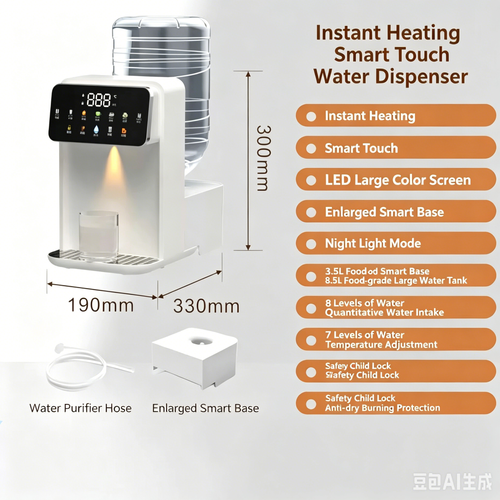 Hot Cold & Warm 3-in-1 Instant Hot Water Dispenser, 3.5L Large Capacity, No Installation Required Water Boiler👑