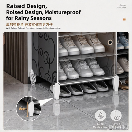 Transparent Shoe Storage Box, Dustproof Shoe Rack Organizer, New Simple Shoe Cabinet for Home Entryway Indoor Shoe Storage