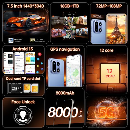 OP15 Premium Smartphone Octa Core 3GB RAM+32GB ROM Android Mobile Phone