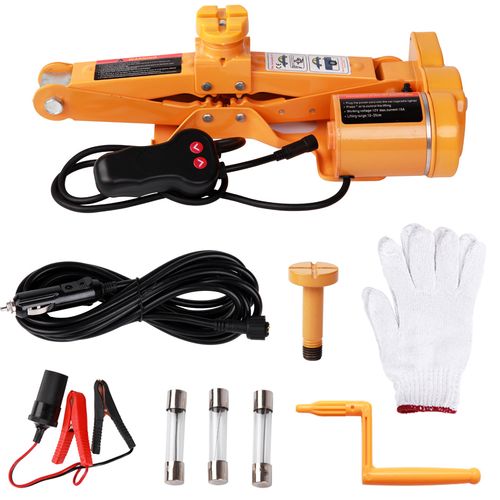 🚗 12V Electric Car Scissor Jack Kit | Portable Automatic Car Lift | Remote Control | Emergency Tyre Changing Tool with Carry Case
