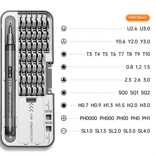 46 in 1 Mini Precision Electric Screwdriver, Rechargeable Large Torque Silent Cordless Screwdriver Set, Durable Long Battery Life Handheld Power Screwdriver Kit for Home Electronics Repair