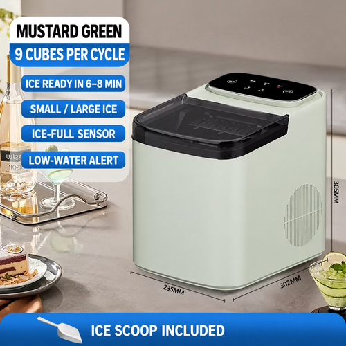 🧊 Portable Automatic Ice Maker – 9 Ice Cubes Per Cycle | Self-Cleaning & Touch Control | Perfect for Home, Office & Parties!