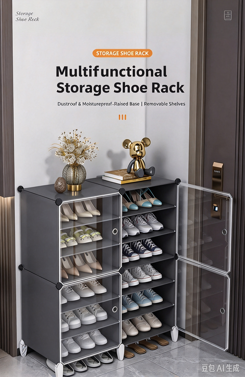 Transparent Shoe Storage Box, Dustproof Shoe Rack Organizer, New Simple Shoe Cabinet for Home Entryway Indoor Shoe Storage
