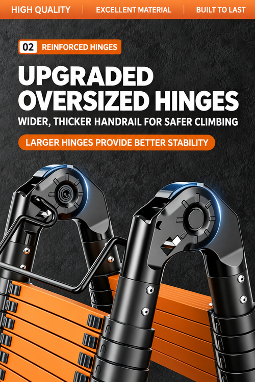 🪜 1.7M + 1.7M Multi-Purpose Folding Articulated Ladder | Adjustable Joint Ladder | Stable, Compact & Easy to Store
