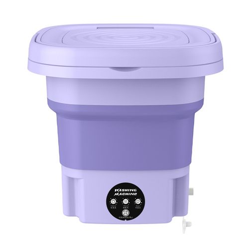 Plug-In Foldable Dual-Basin Mini Washer | No Setup, for Underwear & Socks