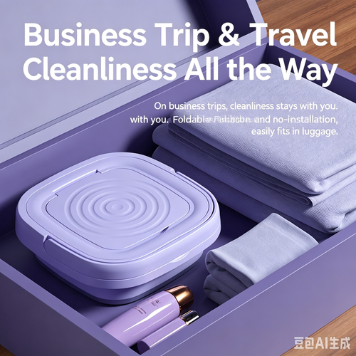 Plug-In Foldable Dual-Basin Mini Washer | No Setup, for Underwear & Socks