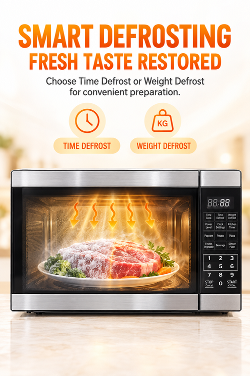 🔥 20L Digital Microwave Oven – 700W Fast Heating | Touch Control | 5 Power Levels | Perfect for Every Kitchen!