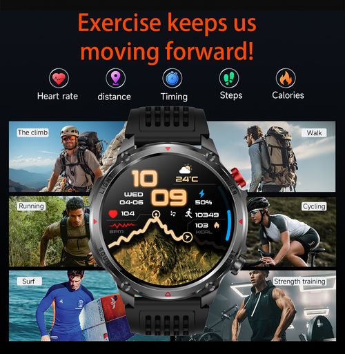 🎉🎉HT45 Smartwatch: Bluetooth Calling, Heart Rate Monitoring, Step Counting, Sleep Tracking, Compass, Activity Tracking, Outdoor-Ready, and Waterproof👉