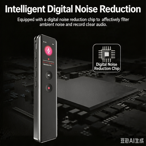 One-Touch Recording Smart Voice Recorder, Metal Body HD Noise Reduction Lossless Dictaphone