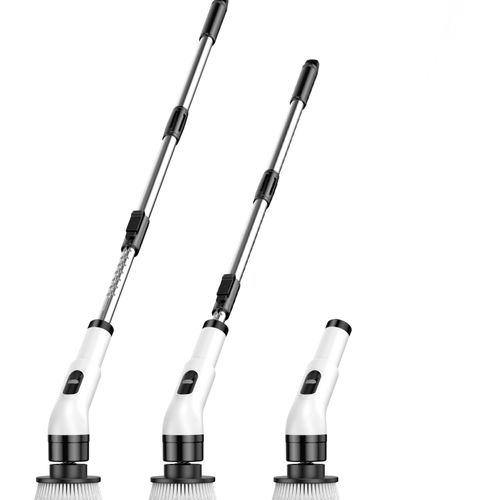 Multifunctional Wireless Electric Cleaning Brush with Digital Display, Telescopic Auto-Cleaning Scrubber for Bathroom & Bathtub, Household Cleaning Tool