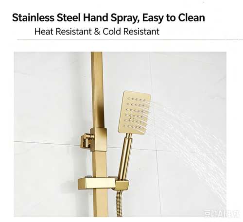 🔥Brushed Black Stainless Steel Shower Set, High Pressure Shower Faucet Complete Kit for Bathroom