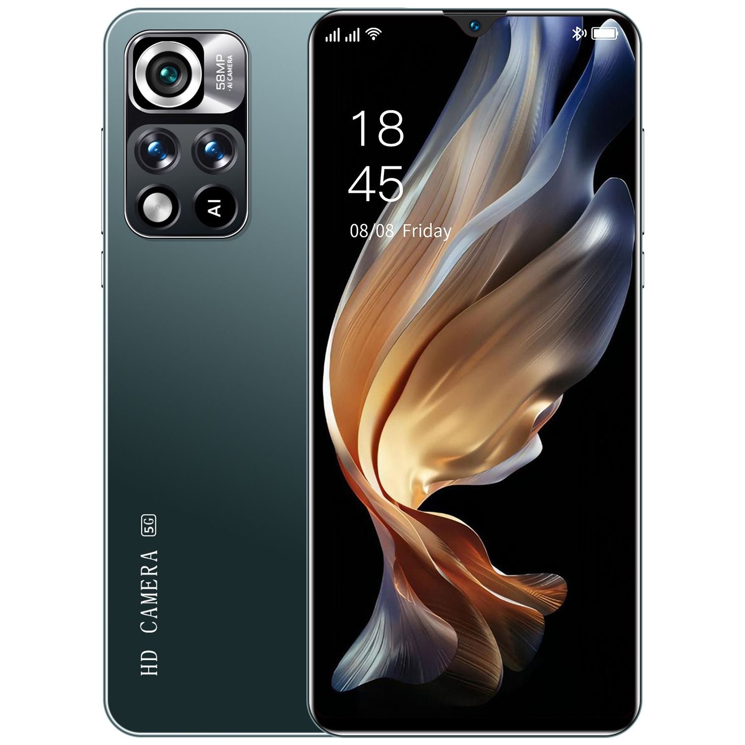 🎉🎉Authentic Official Global Version, 7.5-inch Large Screen, 5800mAh Long-Lasting Battery, 24MP Front + 58MP HD Rear Camera, Dual SIM Standby Android Smartphone（8+256GB）