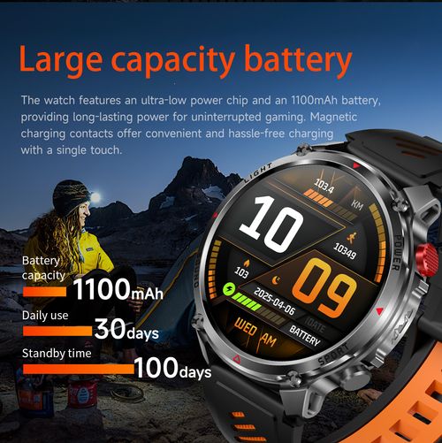 🎉🎉HT45 Smartwatch: Bluetooth Calling, Heart Rate Monitoring, Step Counting, Sleep Tracking, Compass, Activity Tracking, Outdoor-Ready, and Waterproof👉