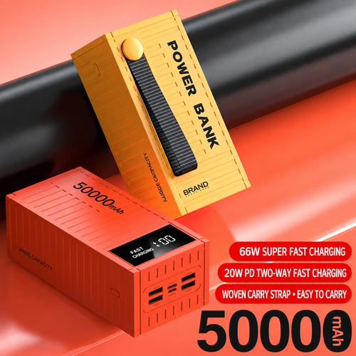 ⚡ 50000mAh High Capacity Power Bank – 66W Super Fast Charging | 20W PD Fast Charging | Multiple USB Ports | Portable Charger