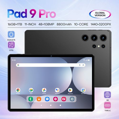 🎉🎉Pad 9 Pro PX9 10Android Tablet PC, Wi-Fi HD Screen Learning Gaming Tablet