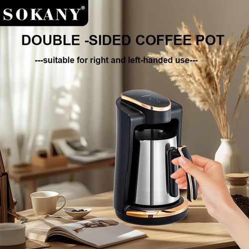 ☕ SOKANY SK-09049 Electric Turkish Coffee Maker | 550W Fast Heating | 250ML Stainless Steel Coffee & Tea Pot