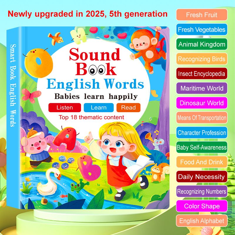 Best-Selling Early Learning English Talking Finger-Tap Book Toy for Kids
