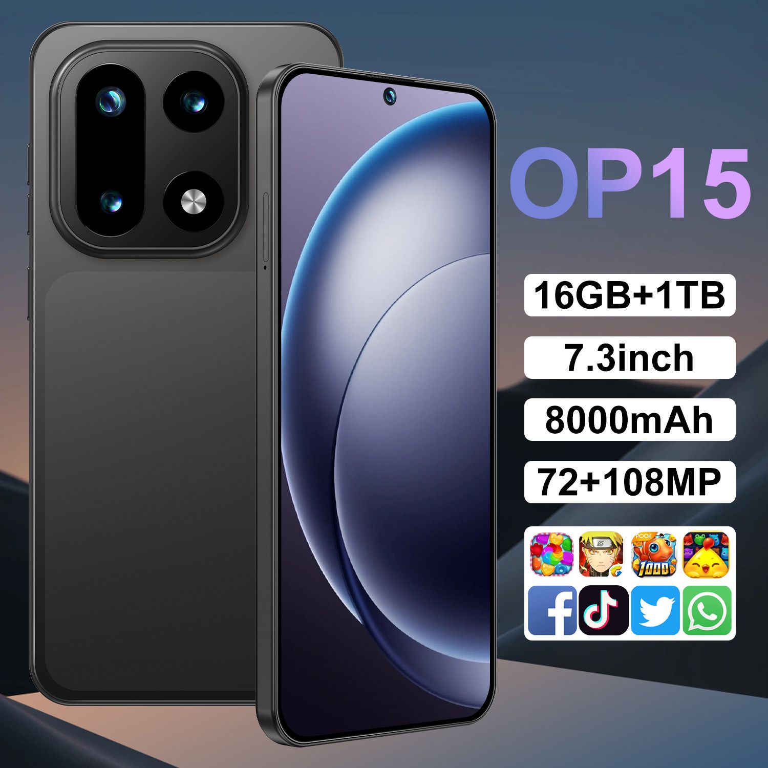 OP15 Premium Smartphone Octa Core 3GB RAM+32GB ROM Android Mobile Phone