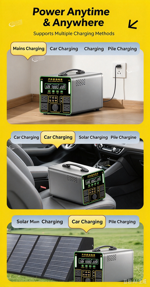 300W Portable Outdoor Power Station, 220V AC Output, Multi USB & Type-C Ports, LCD Display, LED Light, Emergency Backup Power for Camping, Road Trip, Live Streaming
