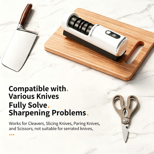 New Electric Knife Sharpener for Home Use, Automatic Blade Grinding Tool, USB Rechargeable Kitchen Knife Polisher, Professional Sharpening Stone for Quick Edge Opening