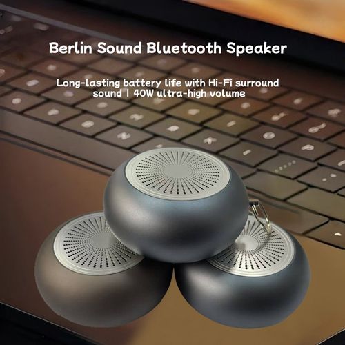 🎯Berlin Sound Bluetooth Speaker, Portable Heavy Bass Subwoofer, Wireless Stereo Audio Support TF Card Outdoor  Speake