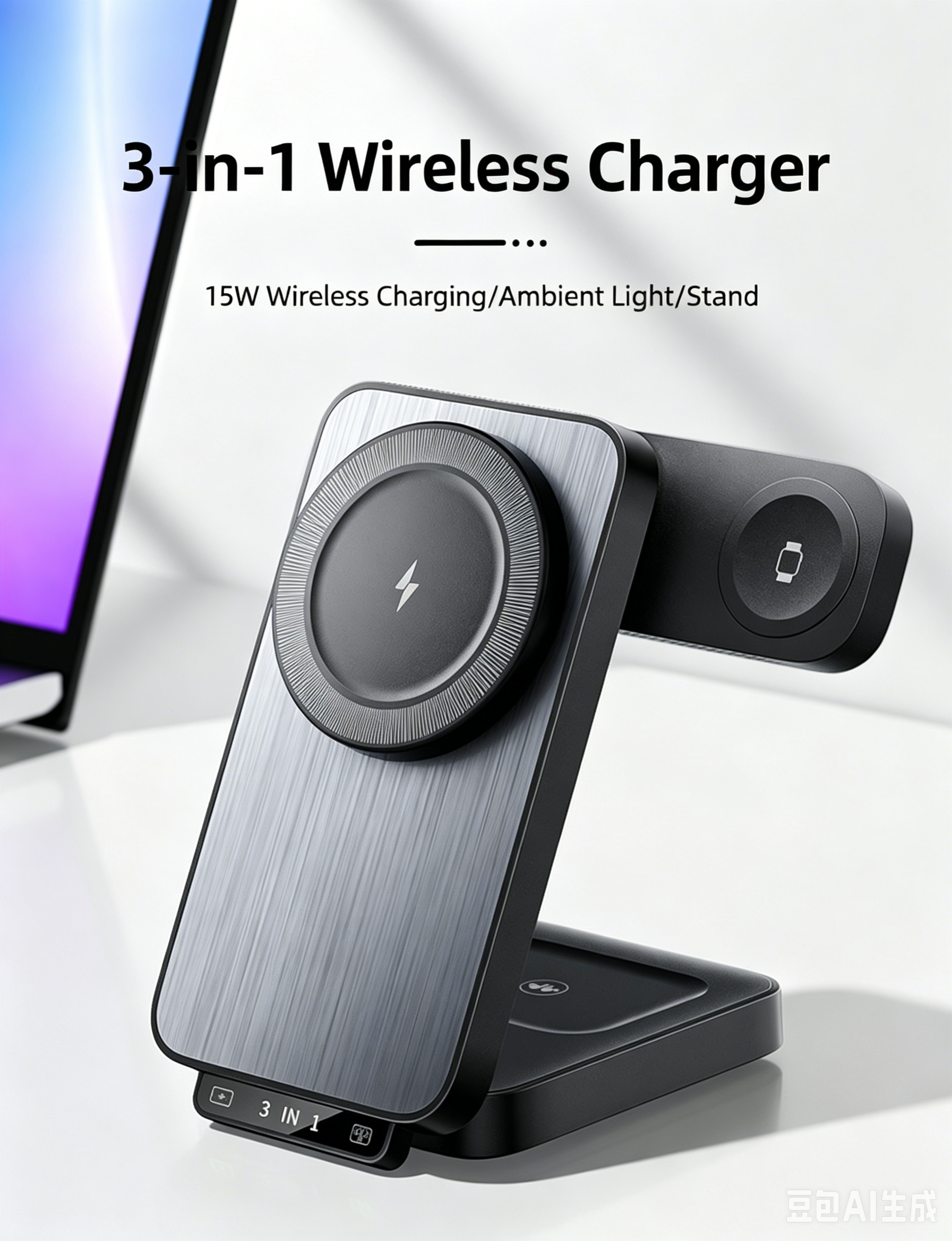 QI2.2 25W Semiconductor Cooling 3-in-1 Magnetic Wireless Charger with LED, Multi-functional for iPhones 分享