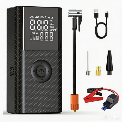 2-in-1 Car Jump Starter with Air Pump, Emergency Vehicle Battery Booster