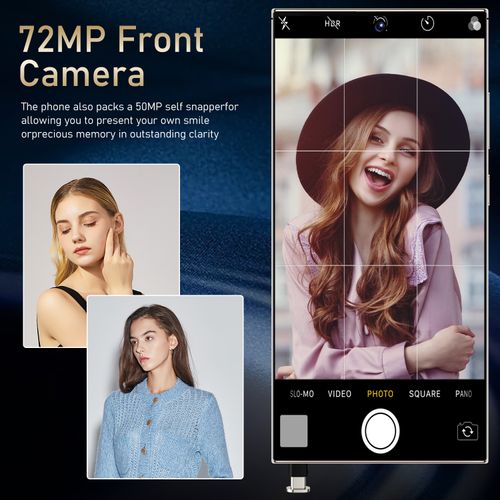 🔥New S24 Ultra Unlocked Android Smartphone With Pop-up S-Pen,7.3 Inch Water Drop Full Screen,16GB+1TB,8000mAh Battery,Android 14,Dual Face&Fingerprint Unlock 5G Mobile Phone（This phone is not Samsung, yet delivers excellent performance for gaming and daily use.)