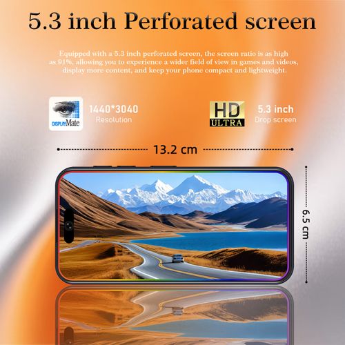 New Mini i17 Pro Max White Label Smart Phone 5.3 HD Screen 3GB+64GB Storage Android 15 72MP 108MP Dual Camera Dual SIM Unlocked Cheap Mini Mobile Phone (Non-Apple)