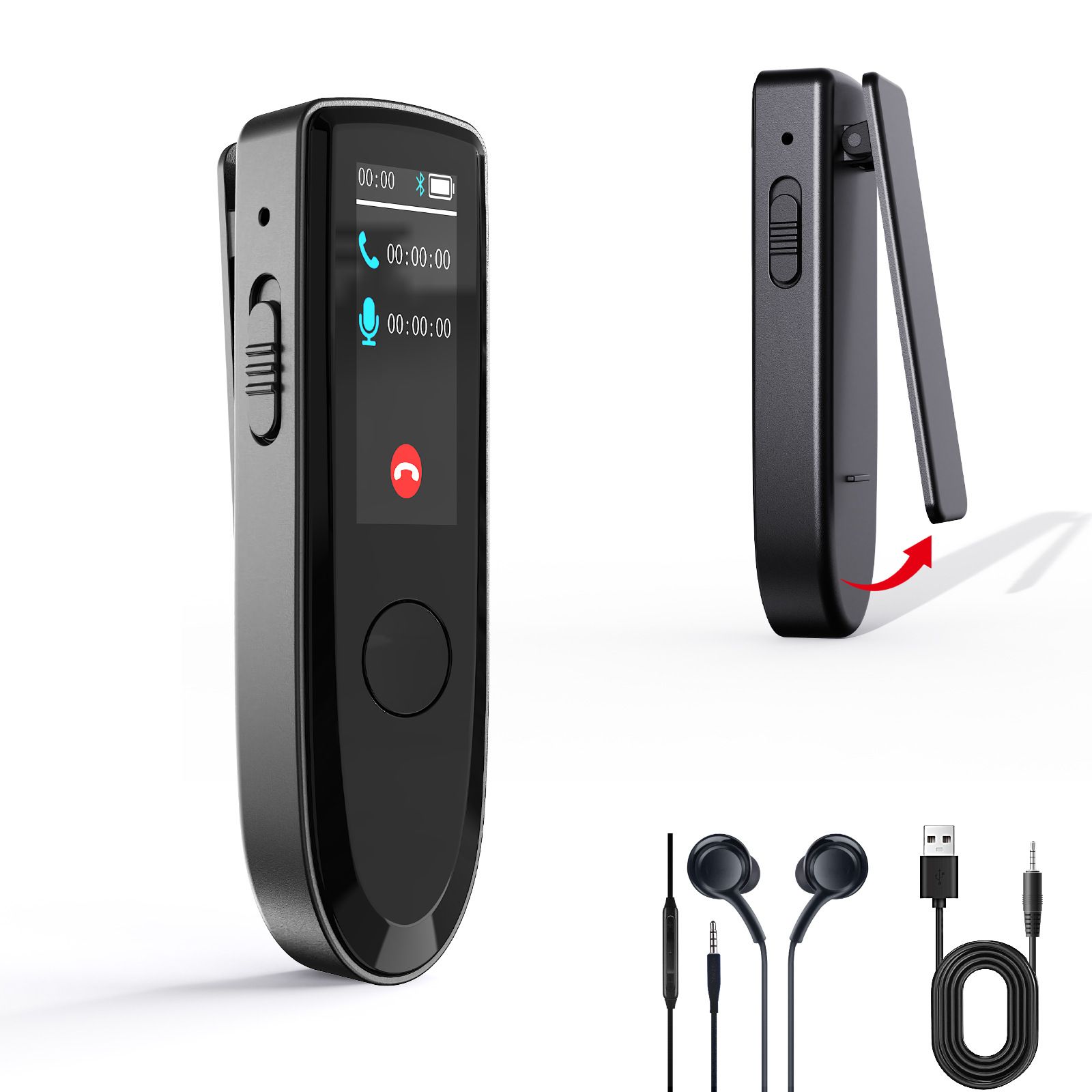 Portable Smart Voice Recorder | Built-in Speaker, For Class & Meeting Recording
