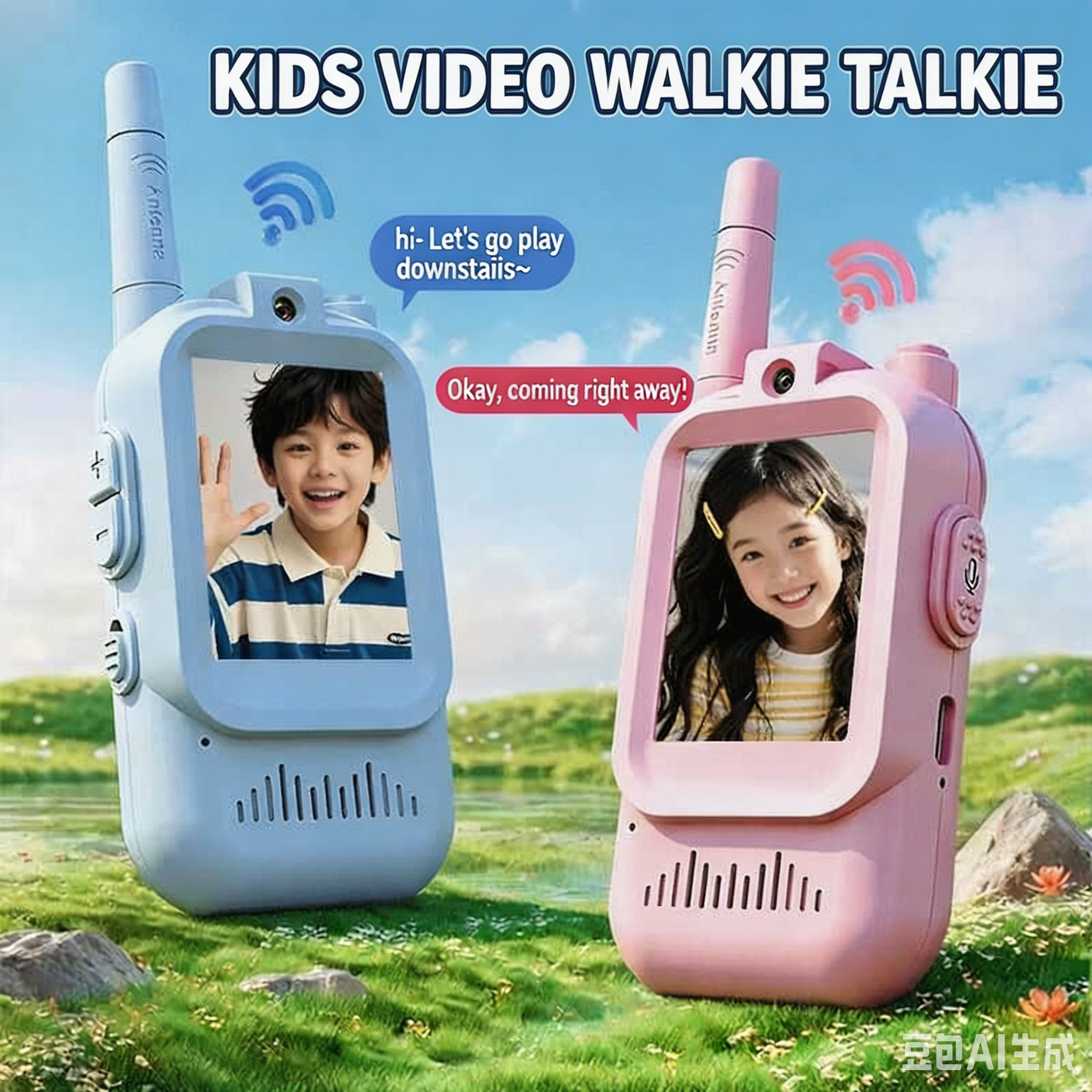 2 HD Kids Visual Walkie Talkie Wireless Educational Toy