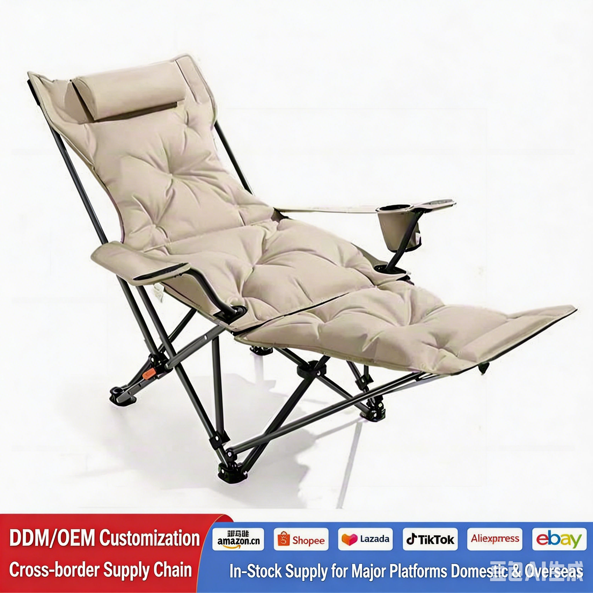 Padded Foldable Moon Chair | Camping & Lunch Break Recliner